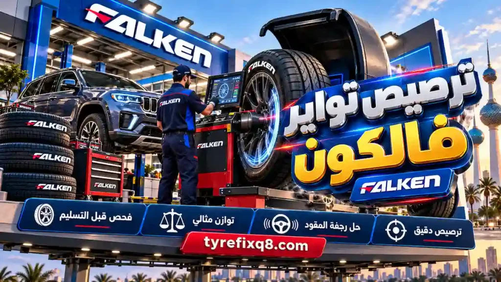 ترصيص تواير فالكون ترصيص دقيق لتواير فالكون يساعد على تقليل اهتزاز السيارة وتحسين ثبات الاطارات