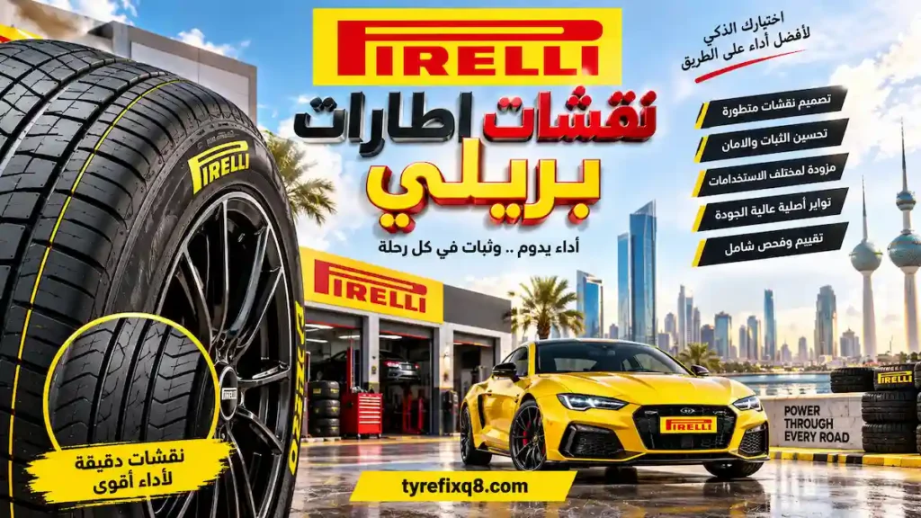 تواير بريلي الكويت 24 ساعة | تركيب وتوصيل من تاير فيكس كويت 2 خبير نقشات اطارات بريلي