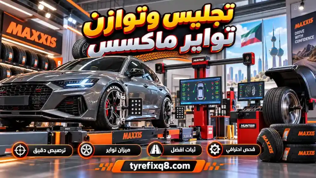فحص ميزان التواير والترصيص لتحسين ثبات السيارة وتقليل الاهتزاز اثناء القيادة
