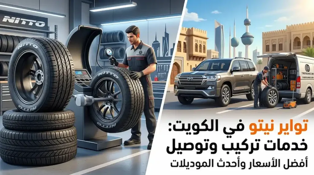 تركيب تواير نيتو وتوصيلها في الكويت توفير وتركيب تواير نيتو مع فحص الاطارات والترصيص وخدمة التوصيل والتركيب المتنقل
